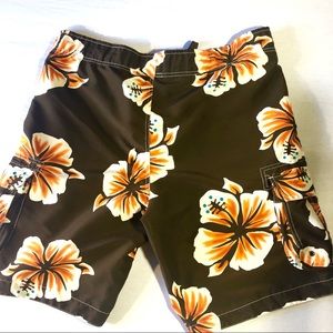 Arizona Jean Company | Swim | Arizona Mens Brown Floral Board Shorts ...